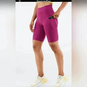 Fabletics Women's High Waisted Sculpknit Pocket Short Size XS New NWT Deep‎ Pink